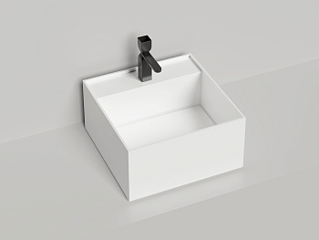 Раковина из искусственного камня Salini ARMONIA 130522TMF 45х45 накладная цвет белый